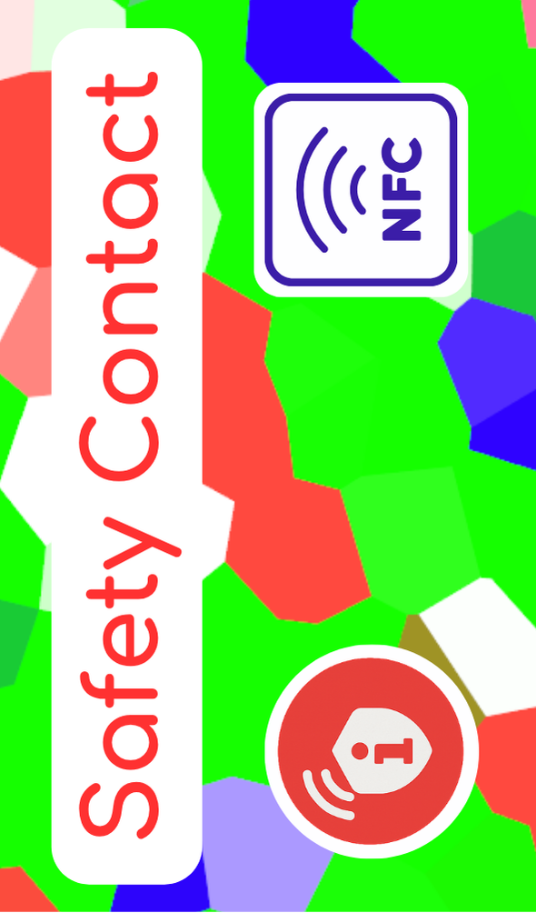 Safety Contact Card, bundes design, Name: Child Version